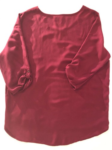 VERO MODA Blusa Para Dama Talla XL Roja 3/4 Mangas 100 % Viscosa Nueva + Regalos - Imagen 4 de 12