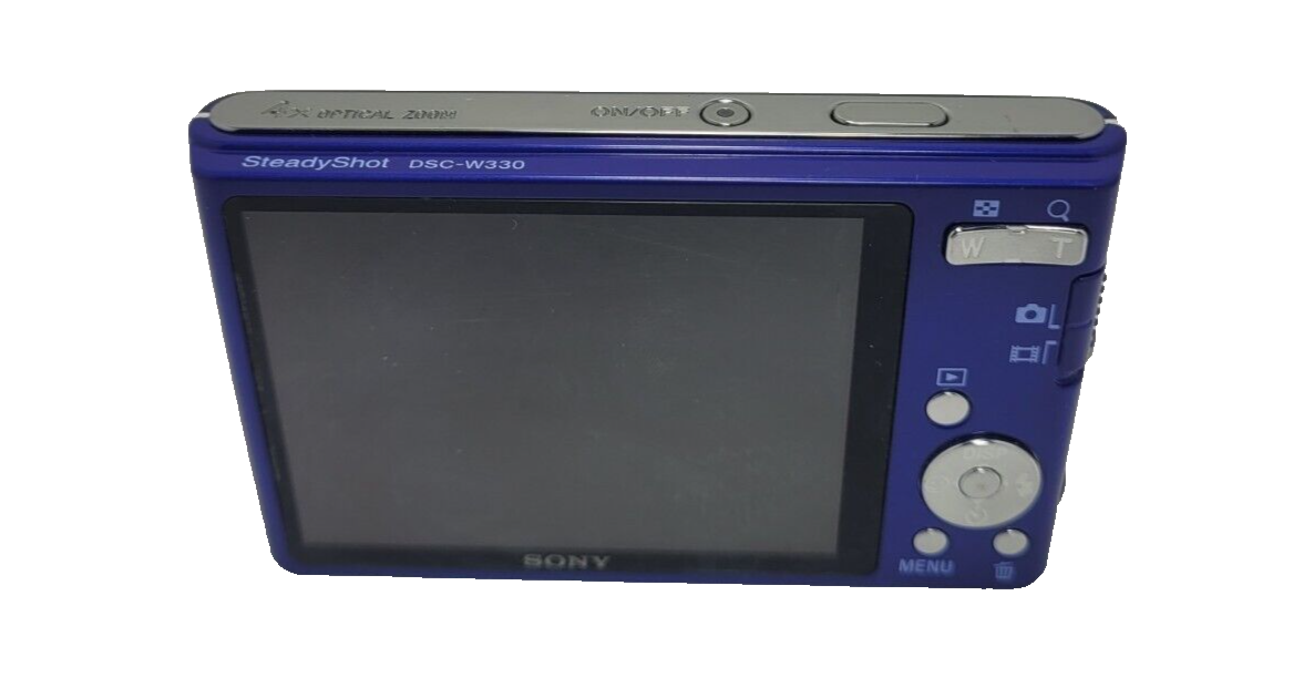 Sony Cyber-Shot DSC-W330 14.1MP 4x Zoom Digital Camera Blue -90