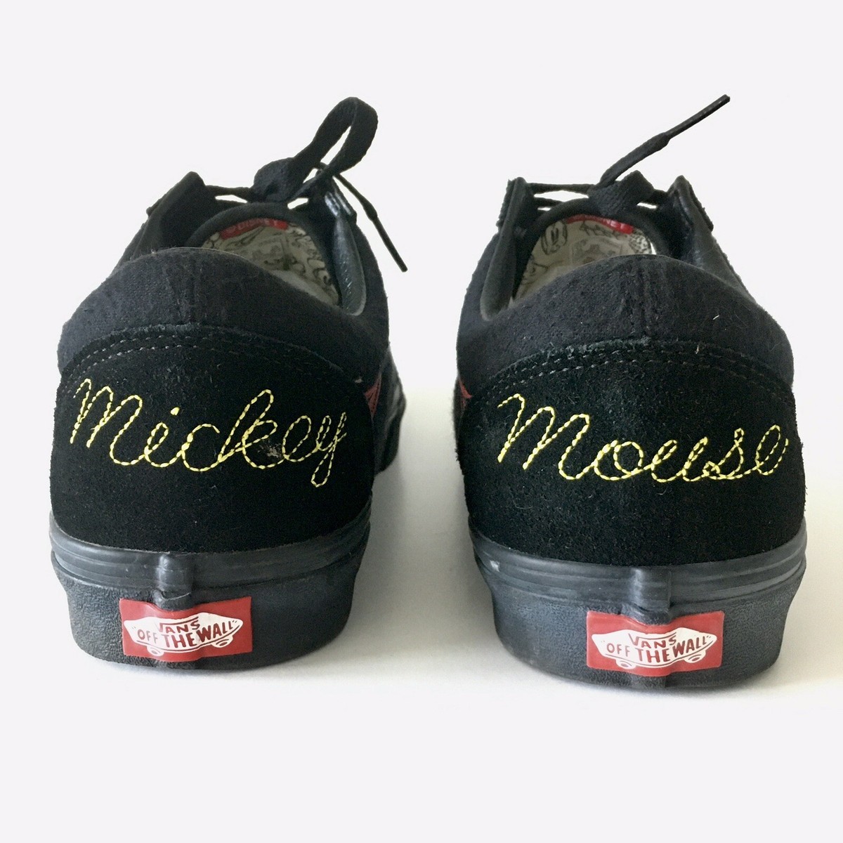 Vans X Mickey Mouse Club Old Skool Shoes Black Red 721356  display picture 1