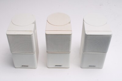 Bose Jewel Cube Center Channel Speaker Lot of 3 - White - Fair