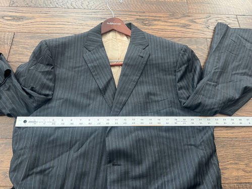 Gianluca Isaia Napoli Men's Striped Blazer Suit Size 56 Coat Made In Italy - Picture 11 of 16