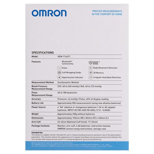 Omron HEM-7144T1 Blood Pressure Monitor Standard M-L Cuff - Picture 3 of 5