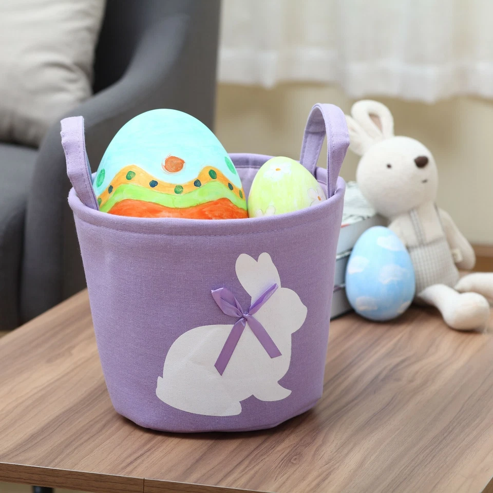 Decorative Fabric Basket - Purple - Image 3 of 4