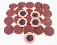25 2" ROLL & LOCK SCUFF PAD COOKIE DISCS MEDIUM USA MADE QUICK CHANGE PL46089