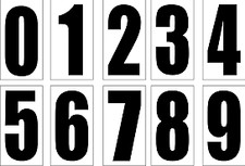 MOTOCROSS NUMBERS ENDURO RACING ,MX  RACE NUMBERS  5" BLACK NUMBERS.uk