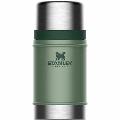 Stanley 0,7L Classic Vakuum Lebensmittel Glas Flachmann Edelstahl Heiß Kalt Thermoskanne Neu 