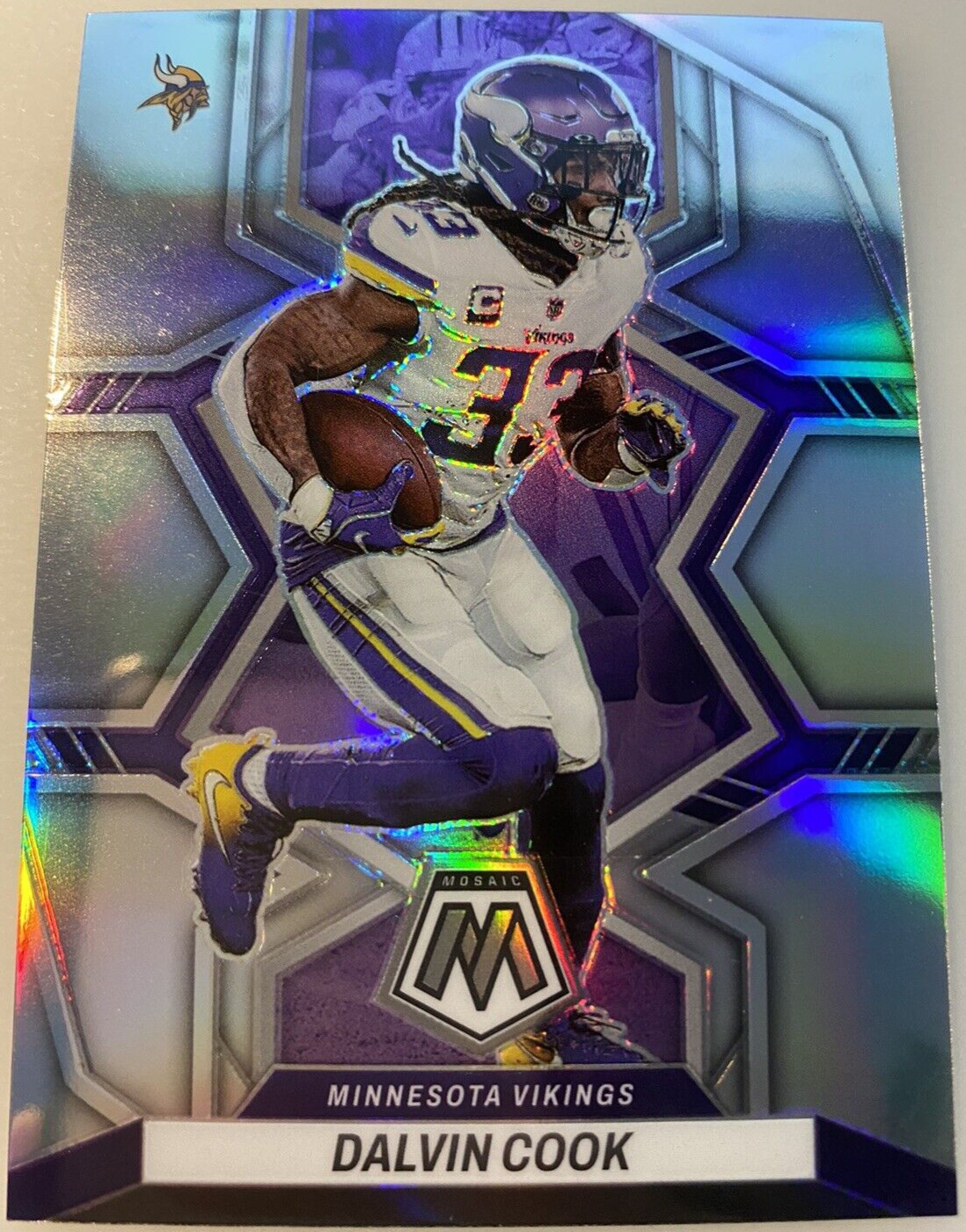 2022 Panini Mosaic SILVER Dalvin Cook #128 Minnesota Vikings Card!