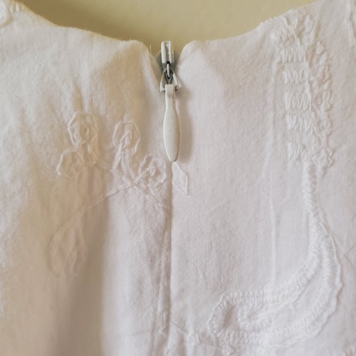 Cleo Womens White Sleeveless Emroidered Dress Size 10 Cottage Coquette Wedding - Picture 9 of 11