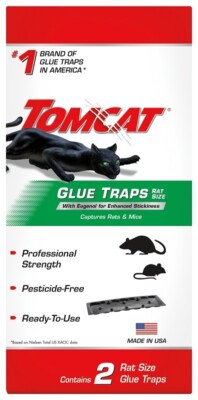 TOMCAT Rat Size Mouse Glue Traps Sealed NIB (2-Pack) Tomcat 0362810 888603036288