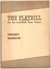 Playbill  "Finian's Rainbow"  September 8, 1947  starring Dorothy Claire