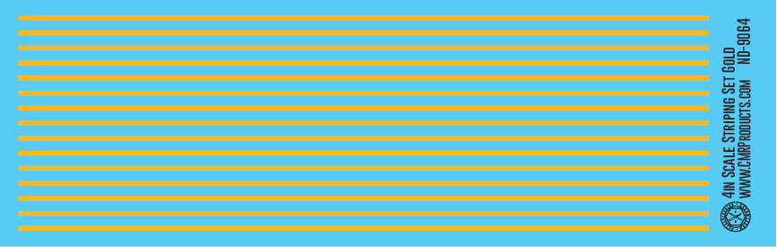 HO Scale - Scale Striping Set 4in Gold