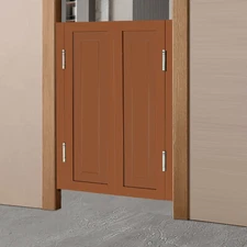 Partition Single Door Passing Door For Stairs Passageway Dividing Door Brown