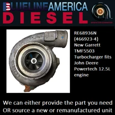 fits John Deere Powertech 12.5L New Garrett TM5503 Turbocharger RE68936 466923
