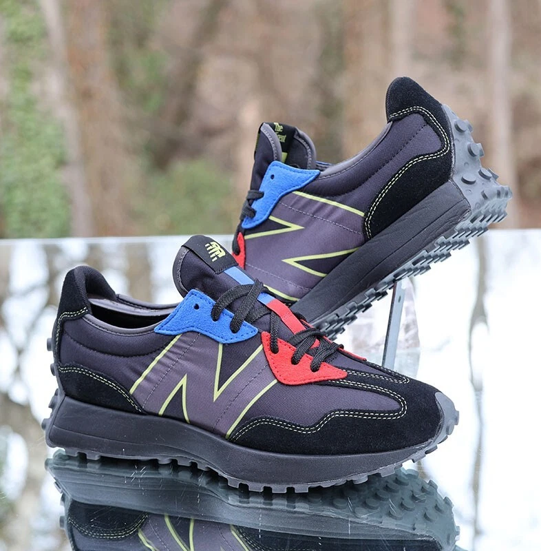 New Balance 327 Negro Rojo Azul Hombre Talla 9 Personalizado MS327BC1 Foto 3 de 4