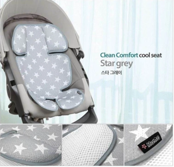 MANITO Comfort Cochecito Infantil Cochecito Cubierta de Asiento de Coche Forro Cojín Cool Malla 3D GR Foto 2 de 4