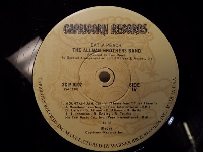 THE ALLMAN BROTHERS BAND EAT A PEACH 2XLP VINYL ALBUM | eBay