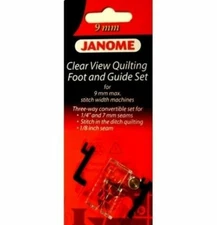 Janome Sewing Machine Clear View Quilting Foot and Guide Set for 9mm Models New