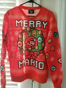 nintendo holiday sweater