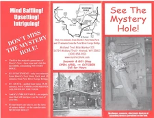 Brochure See The Mystery Hole, Ansted, West Virginia 2019 Laws of Nature Defied