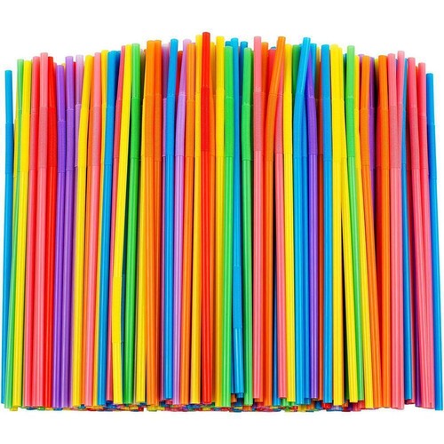 Cannucce colorate monouso 100 pezzi possono essere piegate US - Foto 12 di 12
