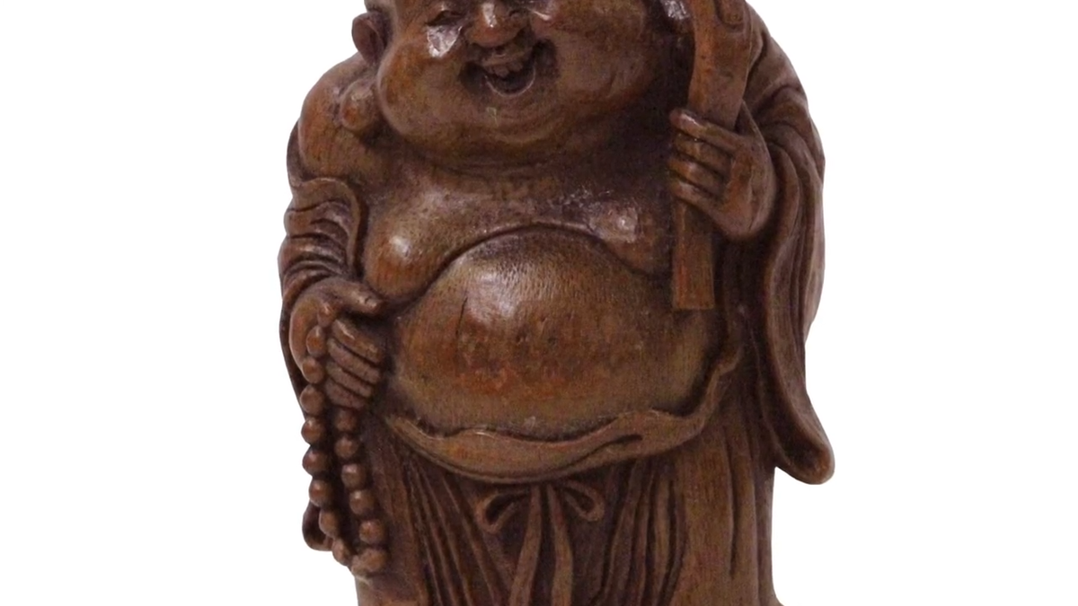 Chinese Bamboo Carved Happy Buddha RuYi Figure Display ws772S Chinese Bamboo Carved Happy Buddha RuYi Figure Display ws772S