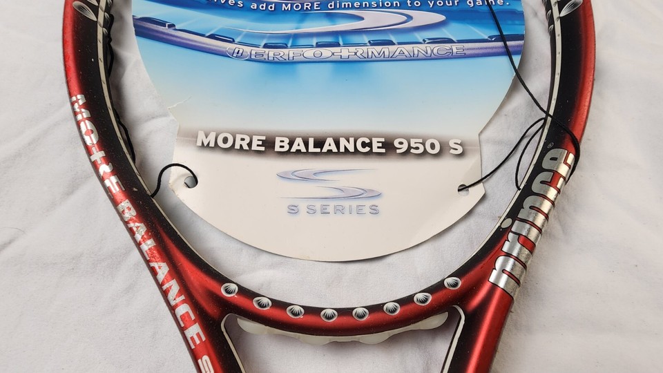 VTG NOS Prince MORE Balance 950 S Tennis Racket TX102A 4 1/4" MP 100 Sq