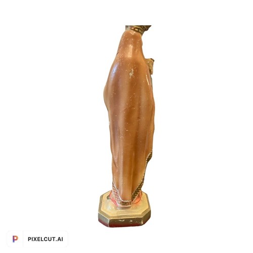 Vtg Saint Anne de Beaupre, Quebec Canada Papier Mache Figurine Statue 11" Tall - Picture 2 of 3