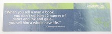 Vintage Amazon.com Paper Bookmark Amazon Christopher Morley Quote Collectible