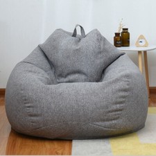bean bag /chair  dimensions: 90cm x 110cm / soft washable material /  light grey