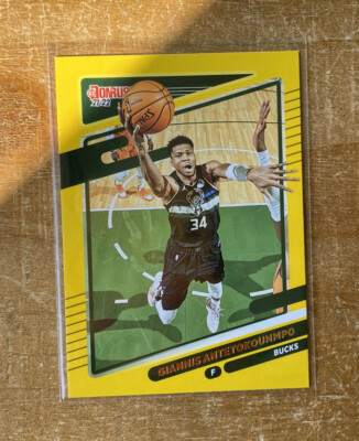 2021-22 Donruss Giannis Antetokounmpo #177 Milwaukee Bucks NBA Yellow