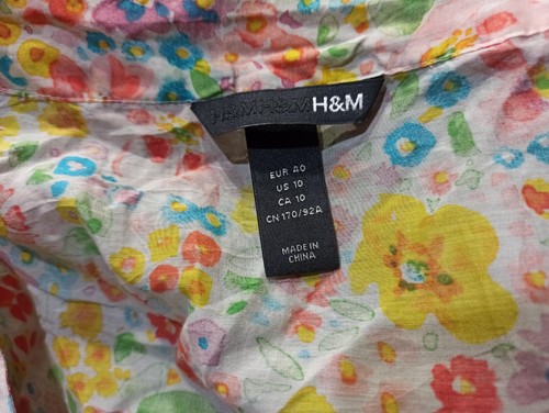 Camicia donna H&M taglia L multicolore floreale - Foto 5 di 7