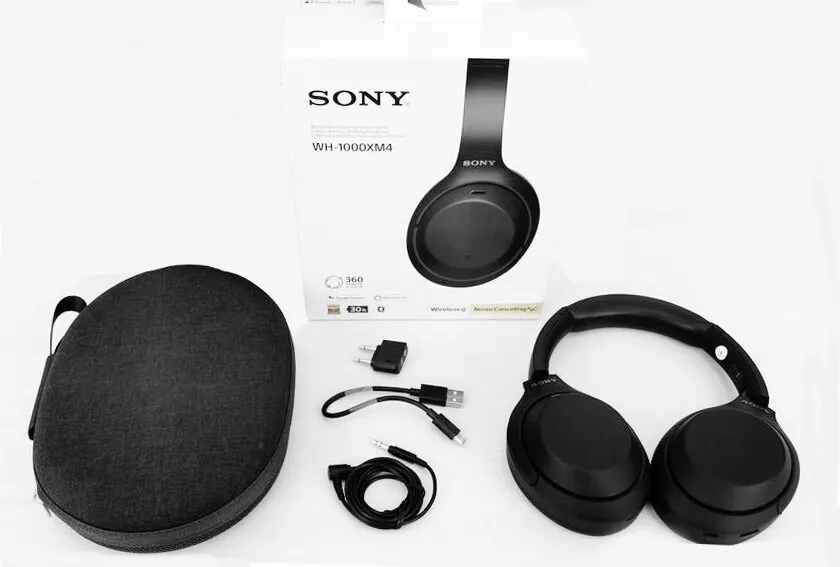 Sony WH-1000XM4 Wireless Noise-Canceling Over-Ear Headphones (Black)  WH1000XM4/B