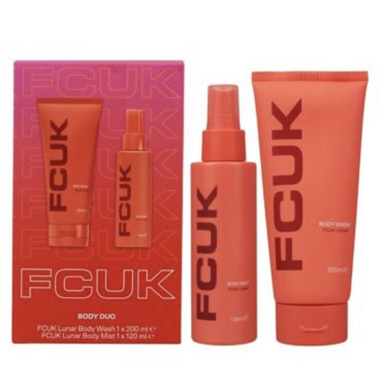 FCUK DUO SET- Body Wash 200ml Body Mist 120ml For Best