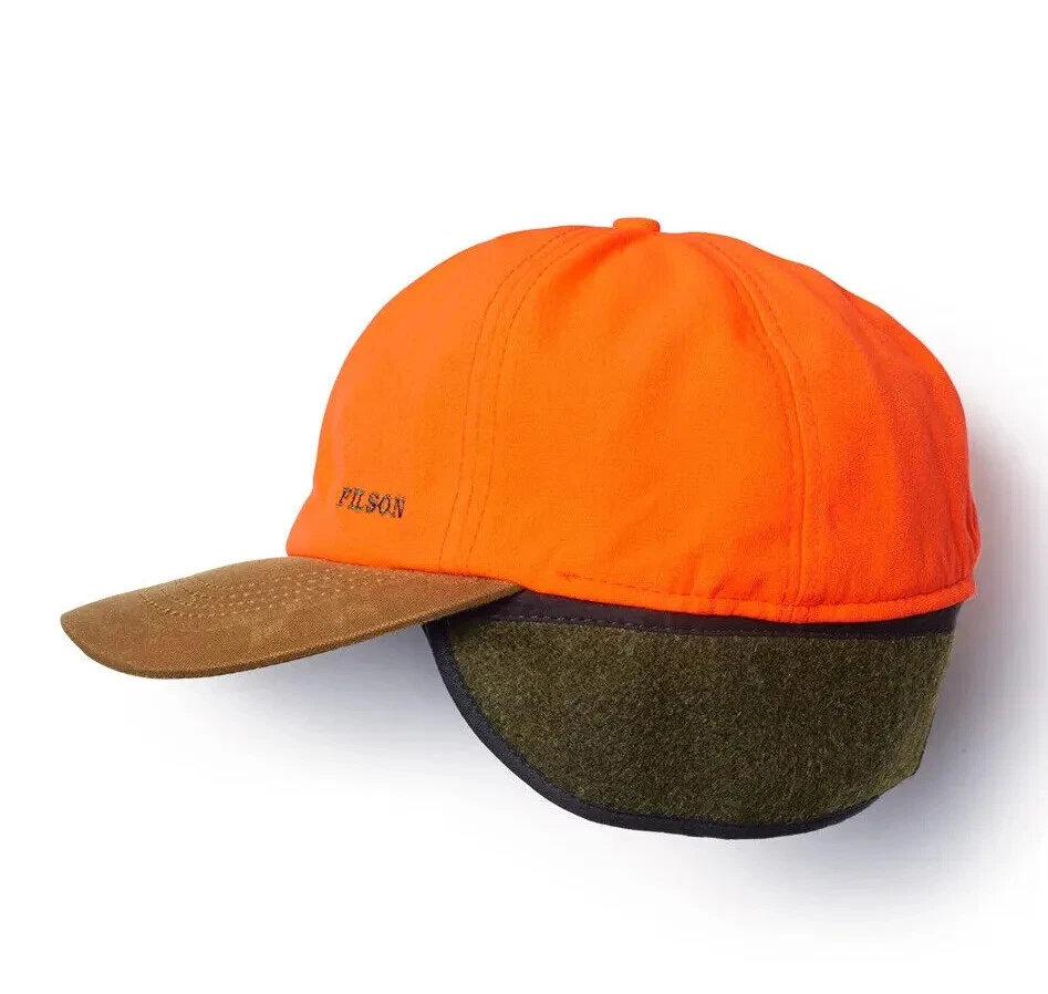 Tapa de hojalata Filson aislada Blaze 11060074 color caqui tostado tela de algodón encerado naranja CC Foto 2 de 2