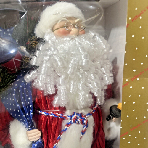 NIB Vintage Patriotic America Santa USA 20” Figure by Dillard’s Trimmings - Picture 6 of 7