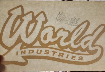 World Industries skateboard vintage Large Logo E-Z Peel sticker New old ...