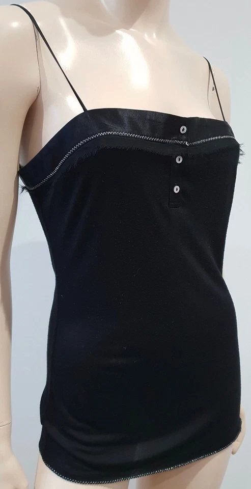 DEVELOPMENT BY ERICA DAVIES Black Satin Trim Sleeveless Cami Tank Vest Top M - Image 3 of 4