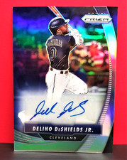 2020 Panini Prizm Delino DeShields Jr Game Ball Graphs #GBG-DD Silver Prizm Auto