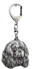 Cavalier King Charles Spaniel - Silver-plated key ring with dog, handbag decorat