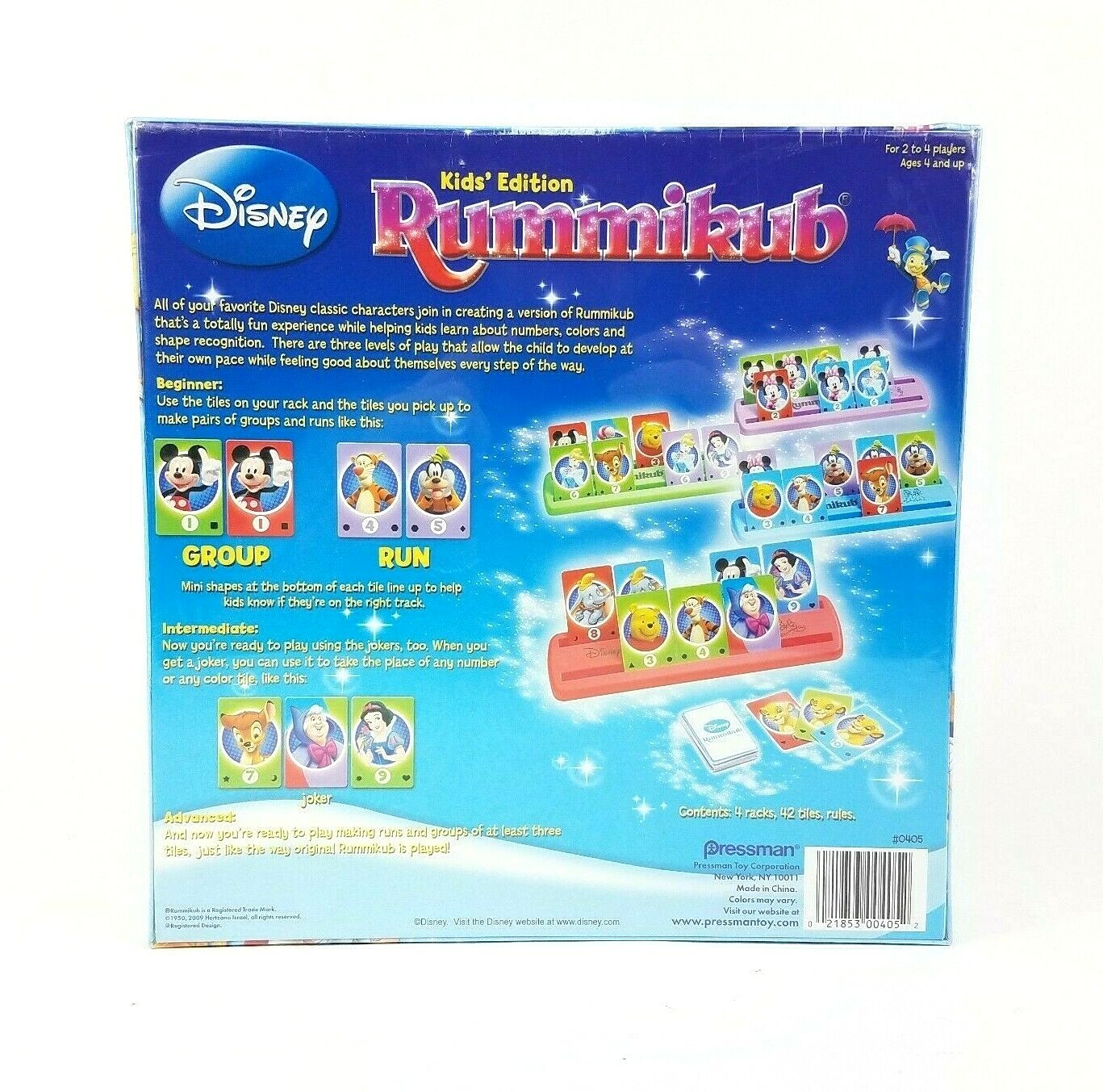 2009 Disney Rummikub Kids Edition Game By Pressman Toy NIB Factory