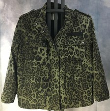 Avec Les Filles Cargo Jacket - Olive Leopard Xl