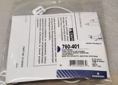 New OEM White-Rodgers Emerson 760-401 Flame Sensor