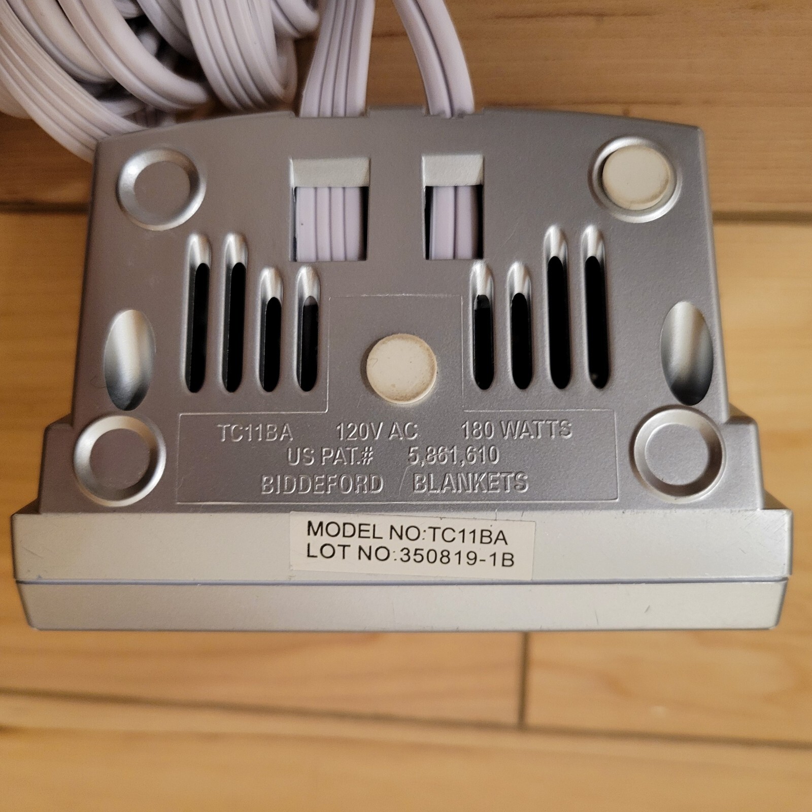 Biddeford TC11BA Auto Off Heated Electric Blanket Control Power Cord 4