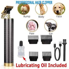 Dog Cat Pet Grooming Kit Rechargeable Cordless Electric Hair Clipper Trimmer Set
