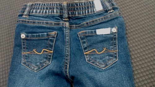 7 For All Mankind Jeans Bottoms Girls Toddler Children's Size 18 M Blue Denim - Picture 2 of 7