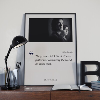 The Da Vinci Code Movie Poster Print, Movie Quote - Unframed