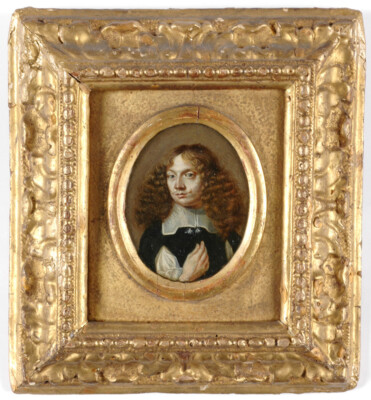 Gerard ter Borch the Younger-Attrib. ''Young man'', superb oil on copper miniature