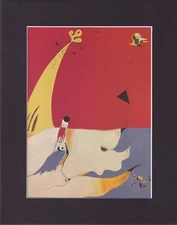 8X10" Matted Print Art Painting Picture: Joan Miro, Mythologization of Landscape