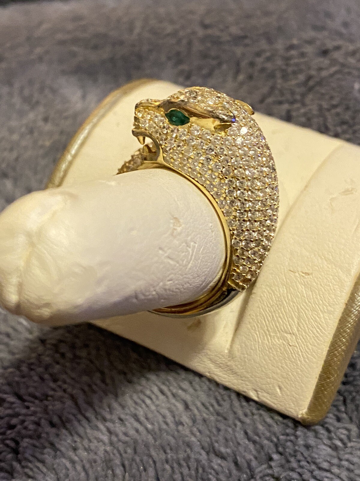 Leopard/Tiger-925 Silver Ring  Size-9!!!!!!! - image 2