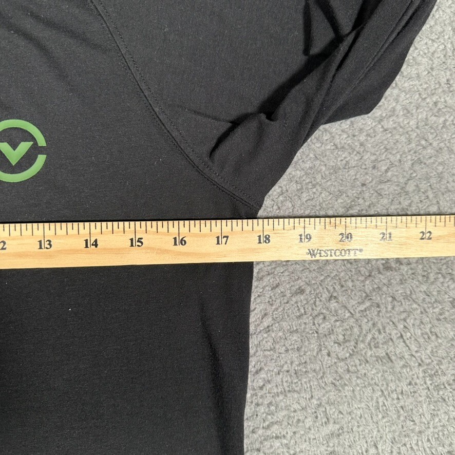 Virus Clothing Shirt Mens Small Black Crewneck Casual Preppy Long Sleeve Logo